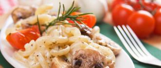 Как приготовить пасту с грибами шампиньонами: фото, пошаговые рецепты блюд с макаронами в различных соусах
